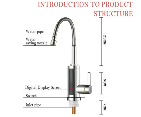Calentador de agua instantáneo de cocina